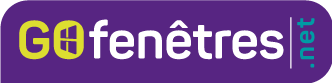 Logo violet de la société Go Fenêtres