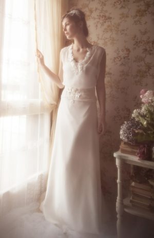 Elsa Gary propose, cette année, une collection de robes de mariée vintage. Crédit photo : http://www.couturenuptiale.com/