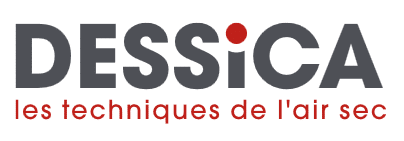 Logo rouge et gris de l'entreprise Dessica