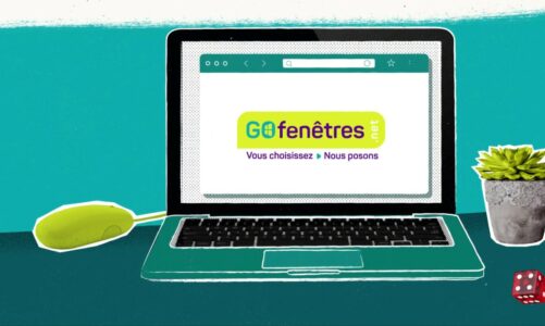 Dessin ordinateur sur le site web de l'entreprise Go Fenêtres